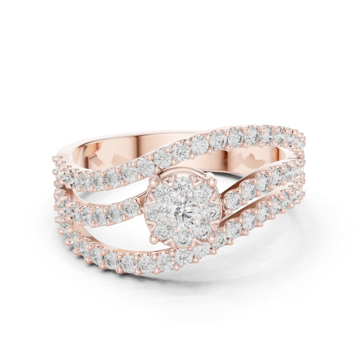 18K Yellow Gold Round Lab-Grown Diamond Ring for Women | Office Wear | Pure Carat