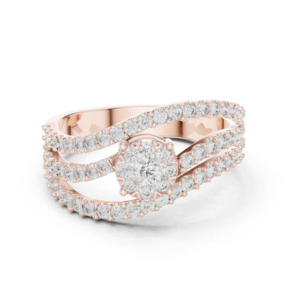 18K Yellow Gold Round Lab-Grown Diamond Ring for Women | Office Wear | Pure Carat