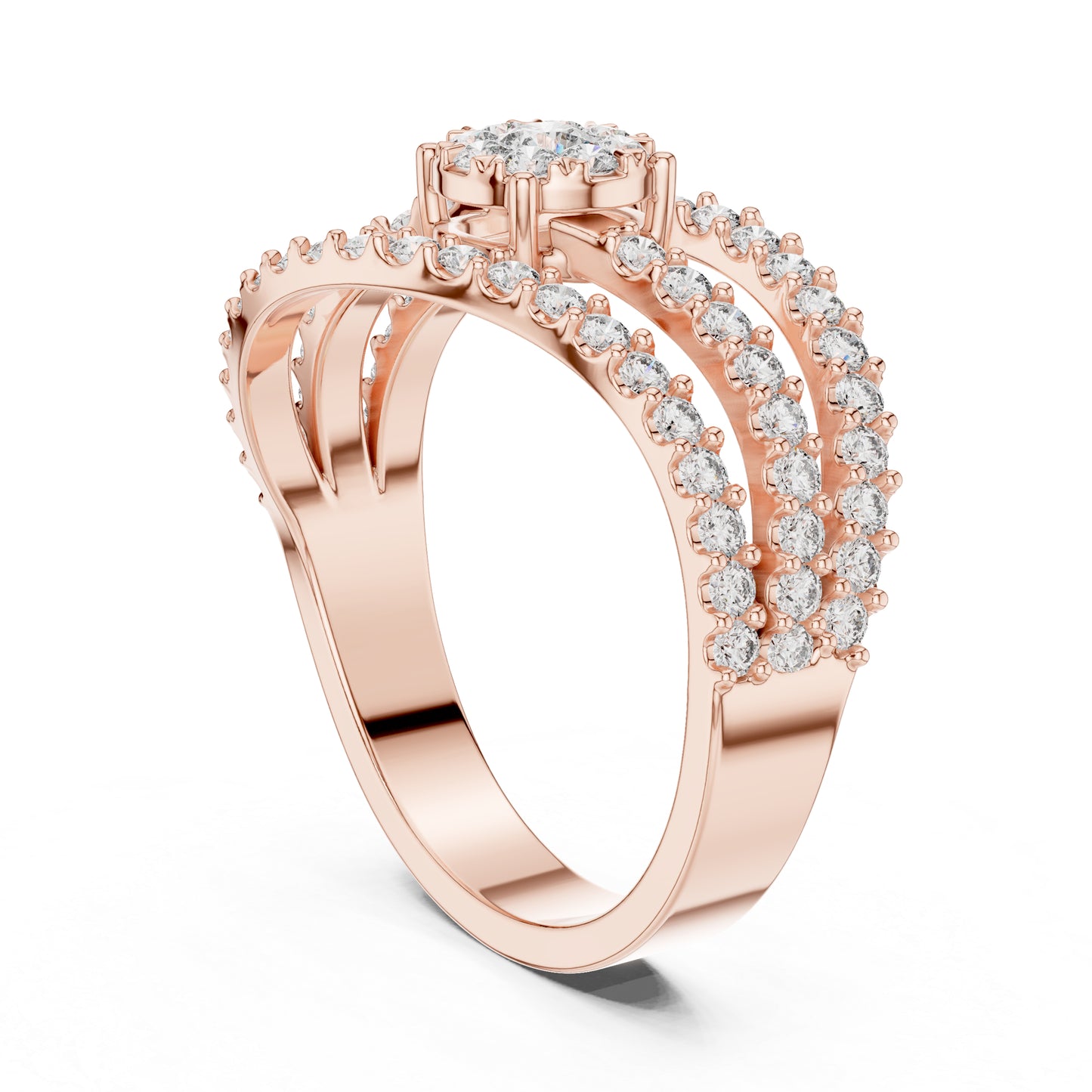 18K Yellow Gold Round Lab-Grown Diamond Ring for Women | Office Wear | Pure Carat