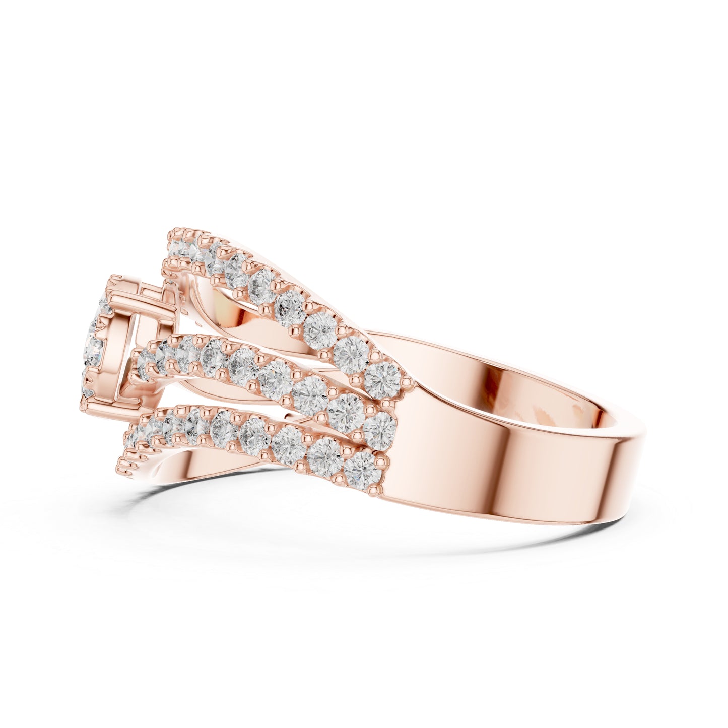 18K Yellow Gold Round Lab-Grown Diamond Ring for Women | Office Wear | Pure Carat