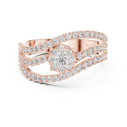 18K Yellow Gold Round Lab-Grown Diamond Ring for Women | Office Wear | Pure Carat