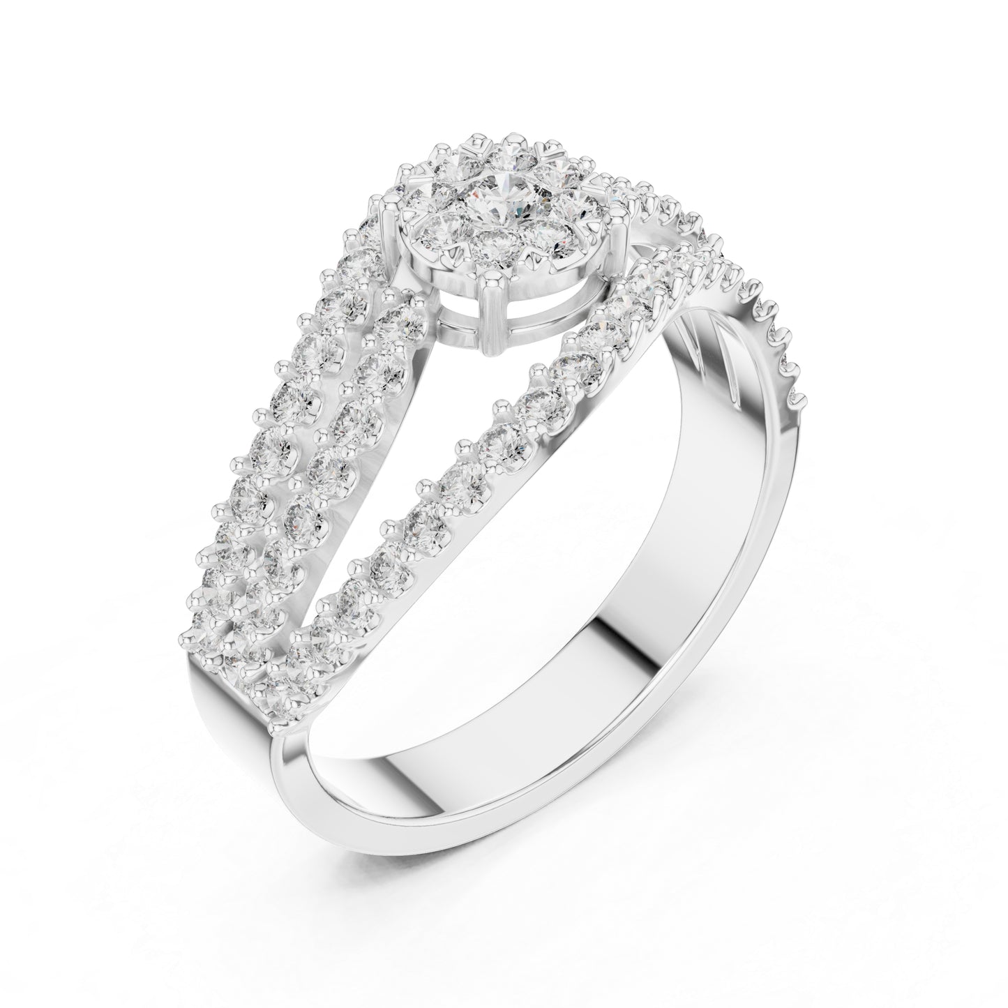 18K Yellow Gold Round Lab-Grown Diamond Ring for Women | Office Wear | Pure Carat