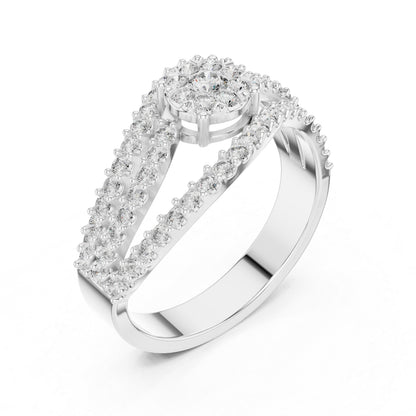 18K Yellow Gold Round Lab-Grown Diamond Ring for Women | Office Wear | Pure Carat