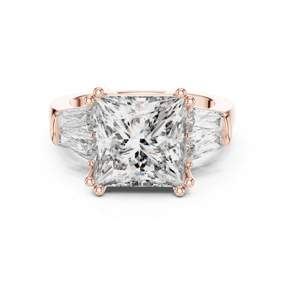 Princess Lab-Grown Diamond Solitaire Ring in 14K Rose Gold – Pure Carat