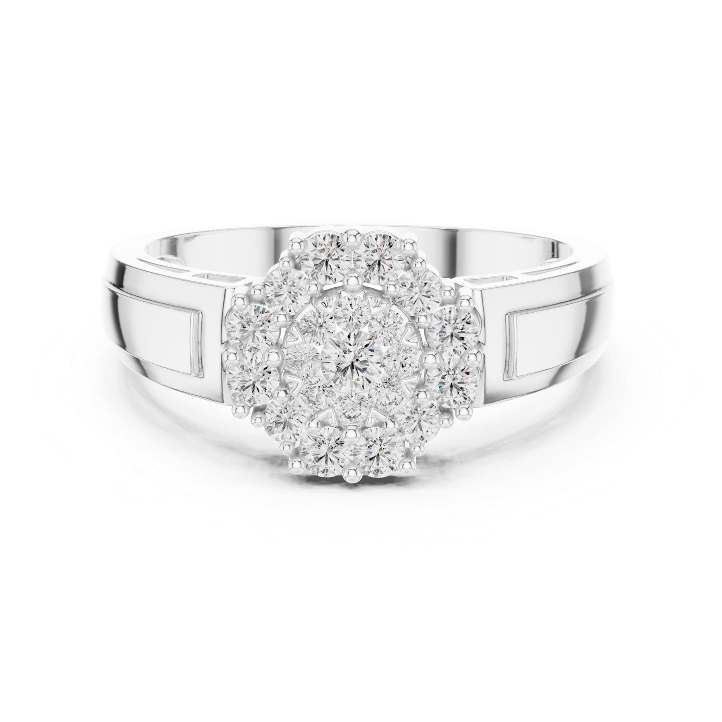 18K White Gold Round Lab-Grown Diamond Drop Ring for Women | Anniversary Gift | Pure Carat