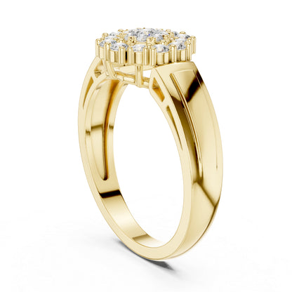 18K White Gold Round Lab-Grown Diamond Drop Ring for Women | Anniversary Gift | Pure Carat