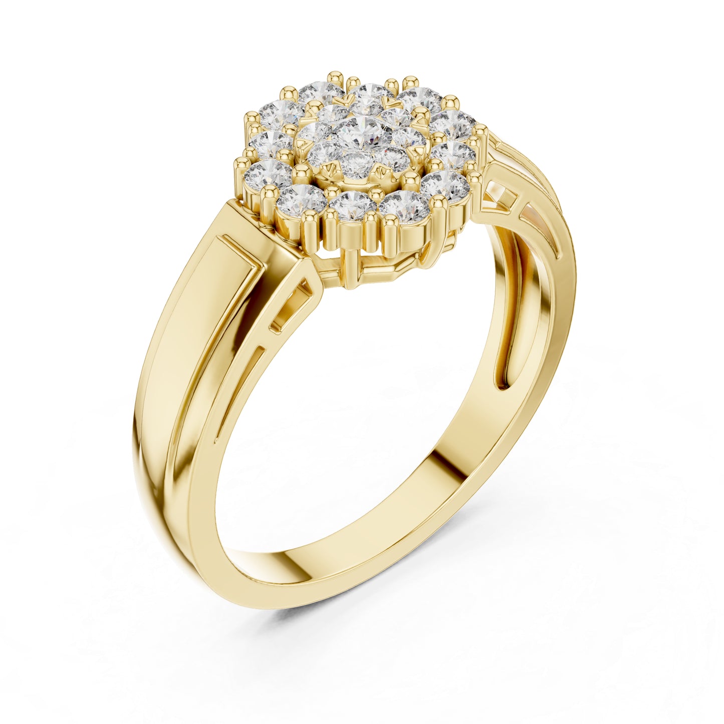 18K White Gold Round Lab-Grown Diamond Drop Ring for Women | Anniversary Gift | Pure Carat