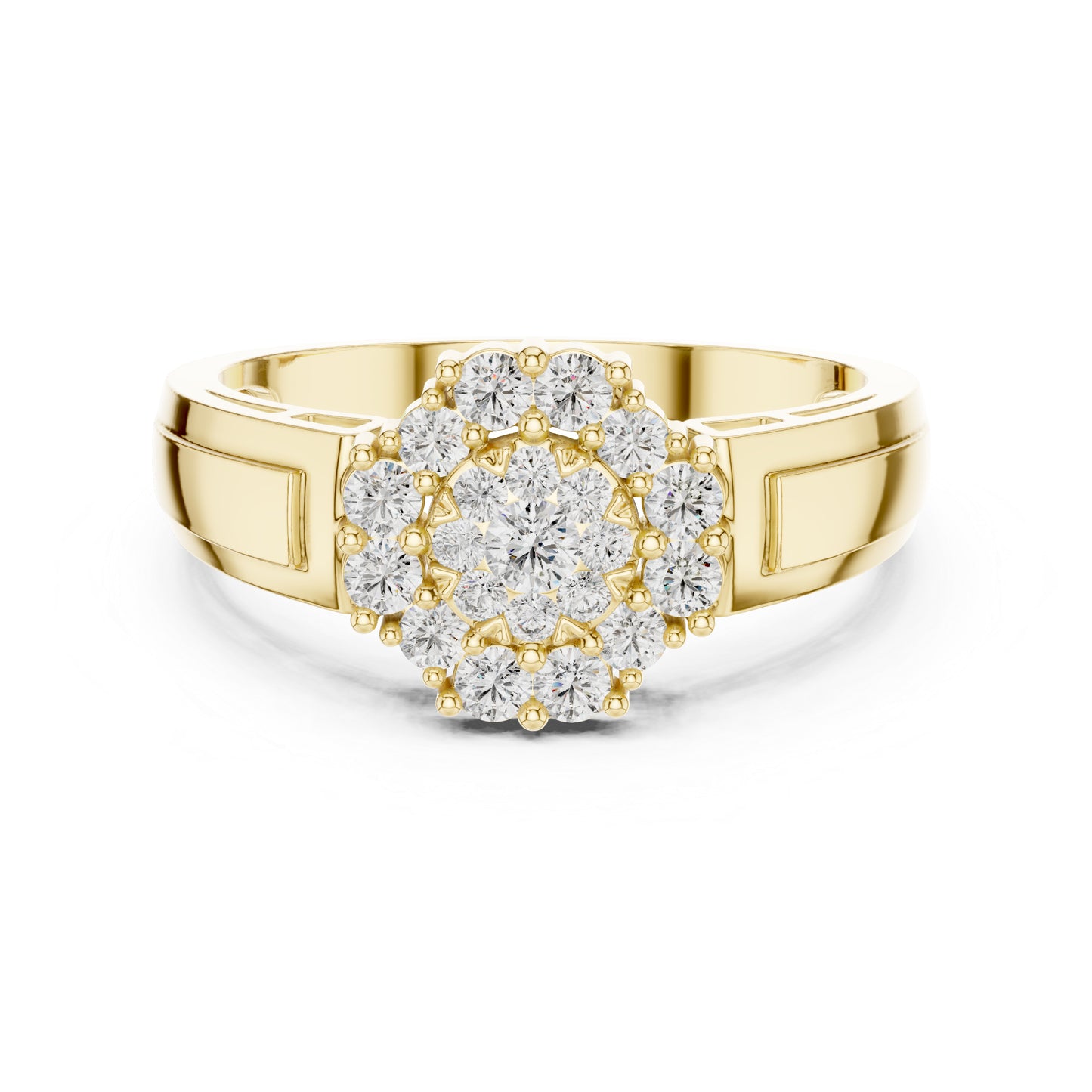 18K White Gold Round Lab-Grown Diamond Drop Ring for Women | Anniversary Gift | Pure Carat