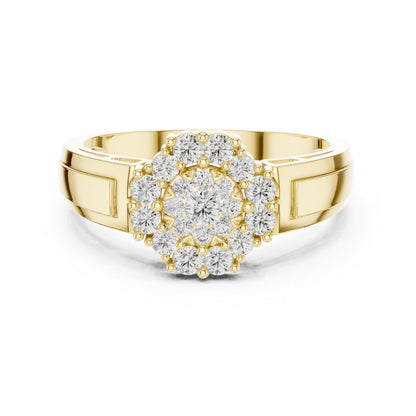 18K White Gold Round Lab-Grown Diamond Drop Ring for Women | Anniversary Gift | Pure Carat