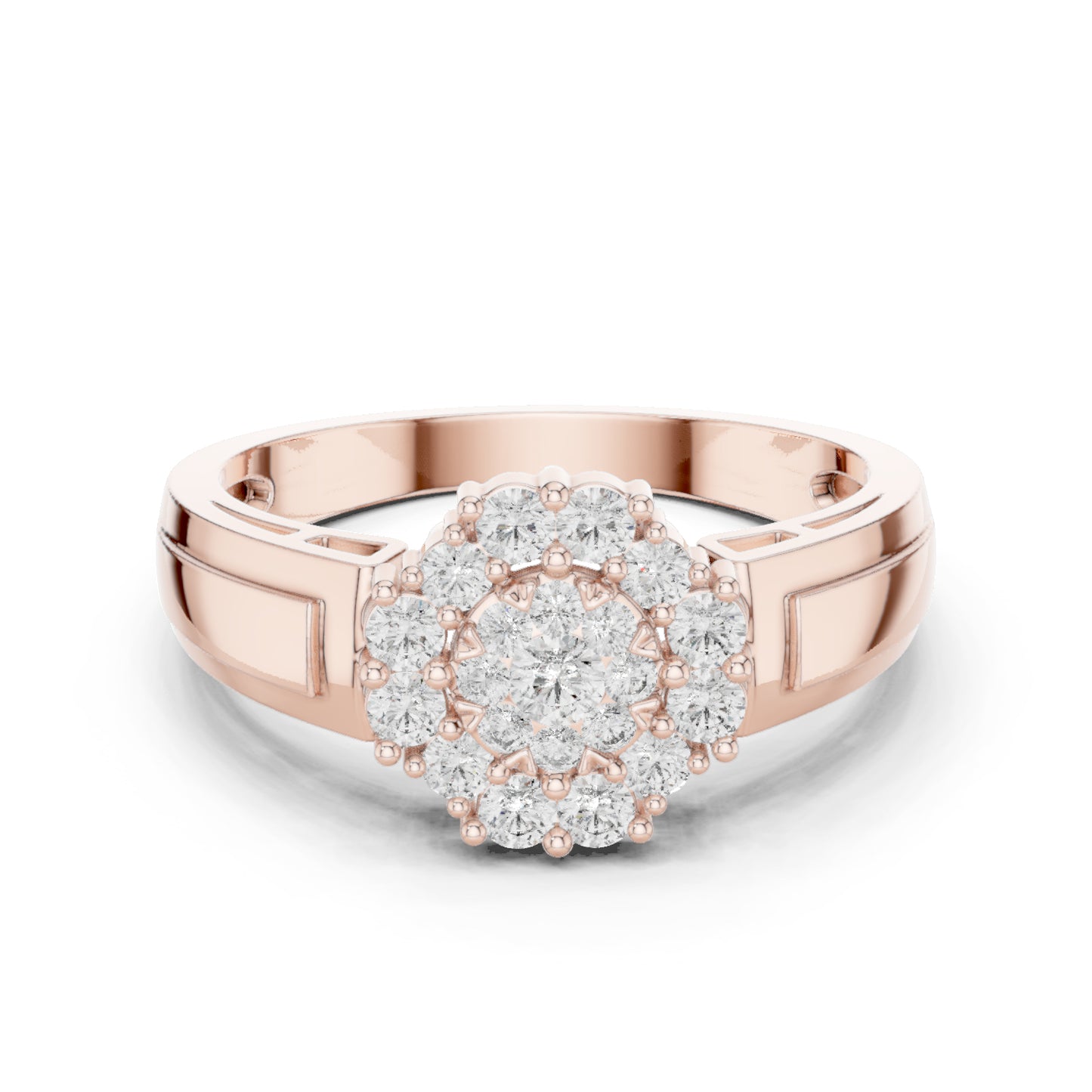18K White Gold Round Lab-Grown Diamond Drop Ring for Women | Anniversary Gift | Pure Carat