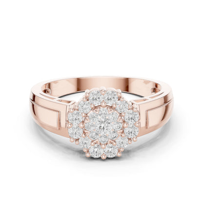 18K White Gold Round Lab-Grown Diamond Drop Ring for Women | Anniversary Gift | Pure Carat