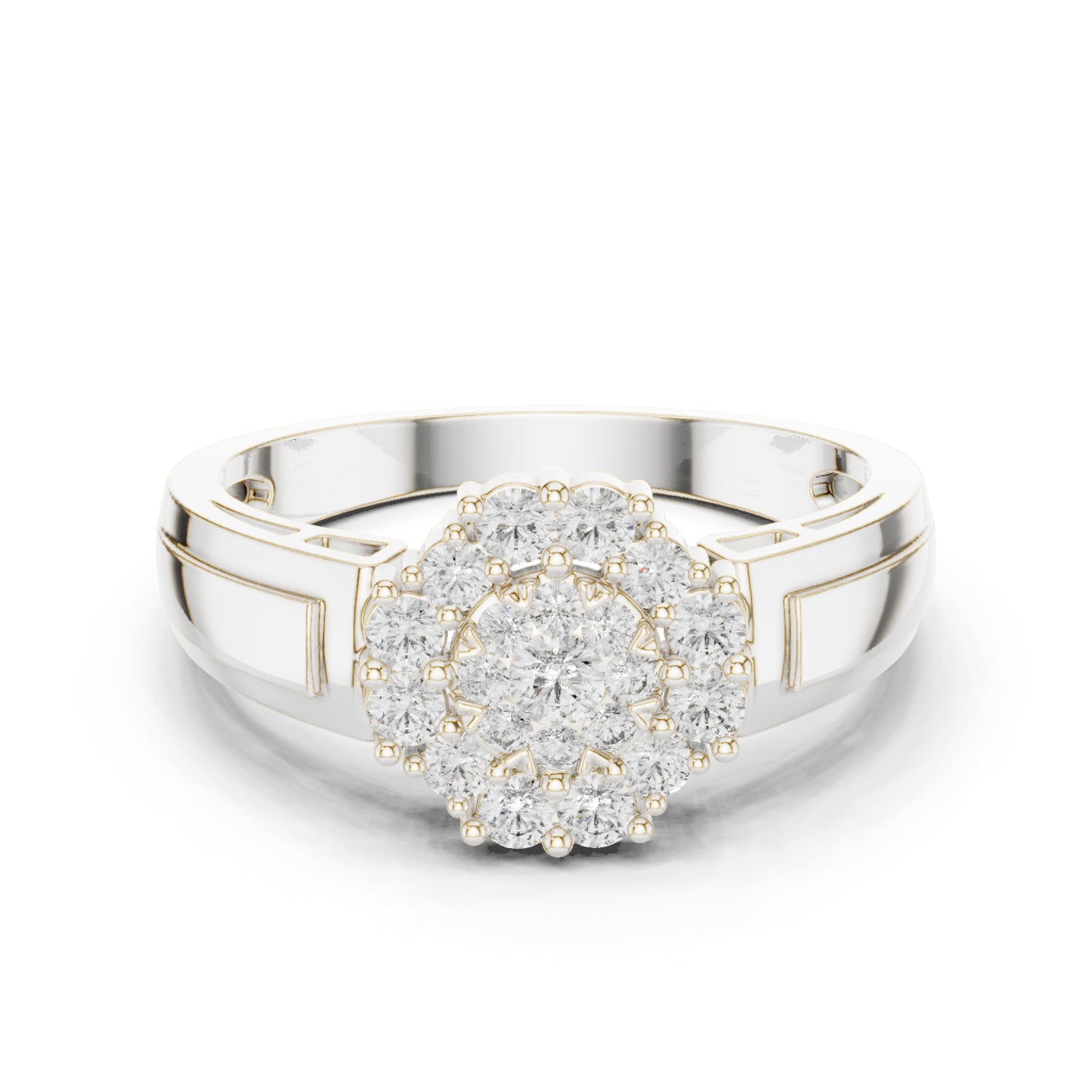 18K White Gold Round Lab-Grown Diamond Drop Ring for Women | Anniversary Gift | Pure Carat