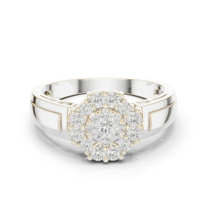 18K White Gold Round Lab-Grown Diamond Drop Ring for Women | Anniversary Gift | Pure Carat