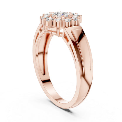 18K White Gold Round Lab-Grown Diamond Drop Ring for Women | Anniversary Gift | Pure Carat