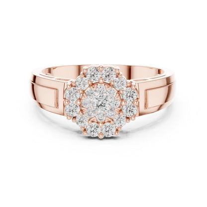 18K White Gold Round Lab-Grown Diamond Drop Ring for Women | Anniversary Gift | Pure Carat