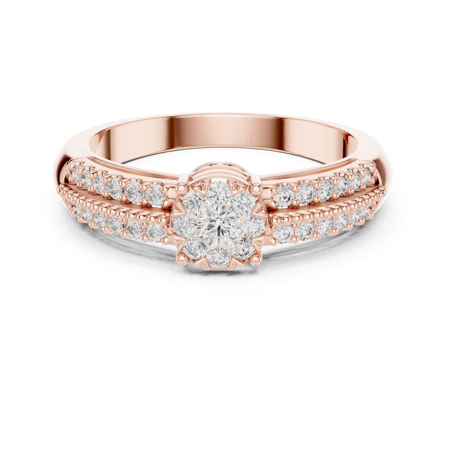 14K Yellow Gold Round Lab-Grown Diamond Engagement Ring for Women | Pure Carat