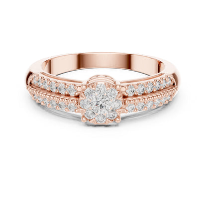 14K Yellow Gold Round Lab-Grown Diamond Engagement Ring for Women | Pure Carat