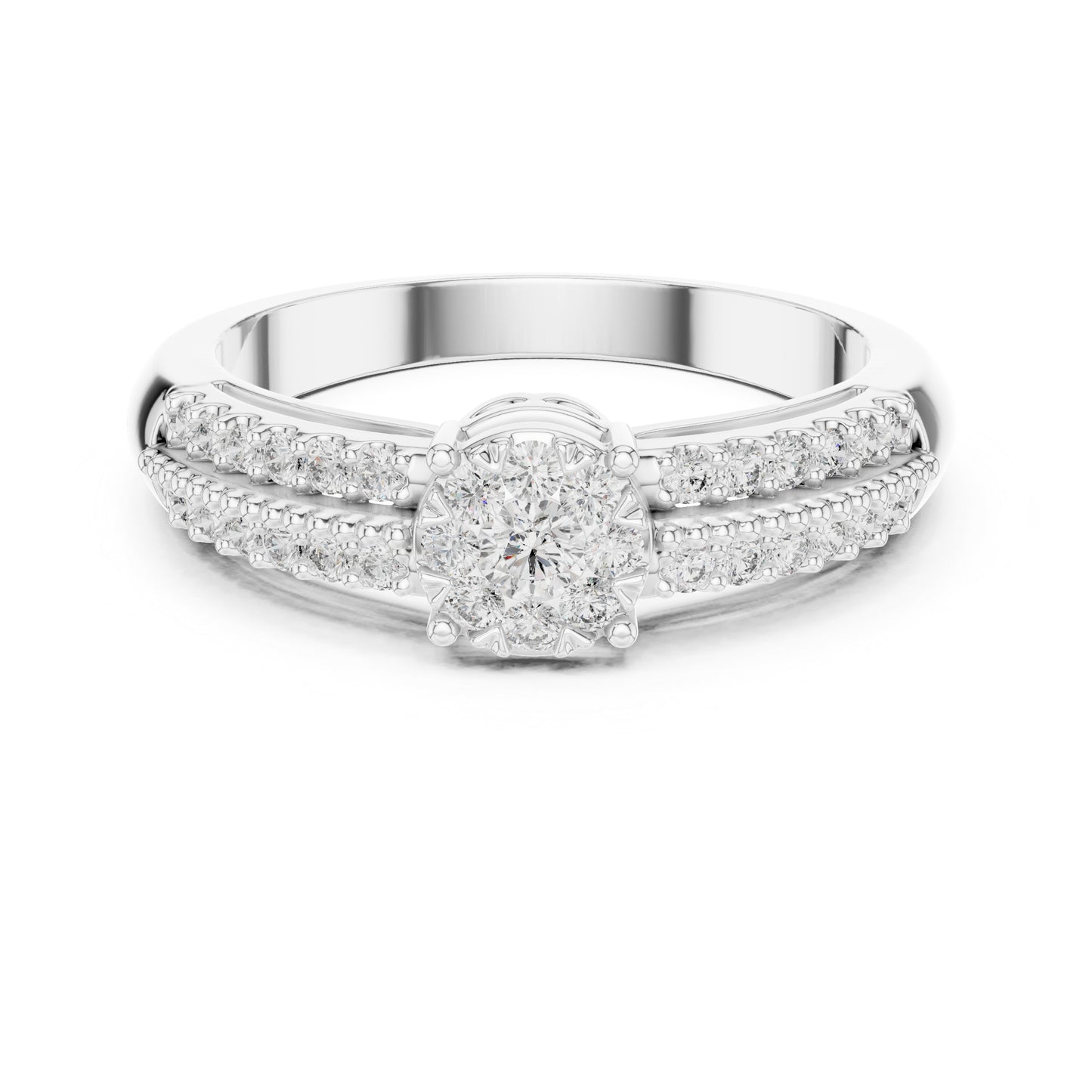 14K Yellow Gold Round Lab-Grown Diamond Engagement Ring for Women | Pure Carat