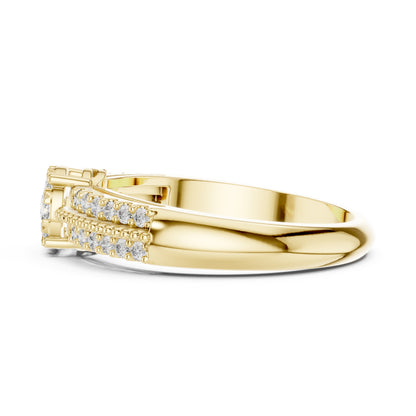 14K Yellow Gold Round Lab-Grown Diamond Engagement Ring for Women | Pure Carat