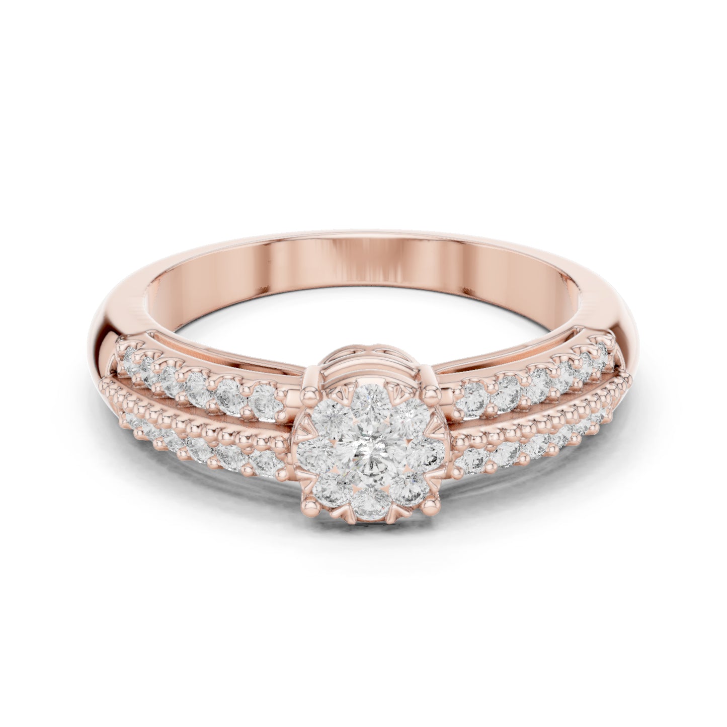 14K Yellow Gold Round Lab-Grown Diamond Engagement Ring for Women | Pure Carat