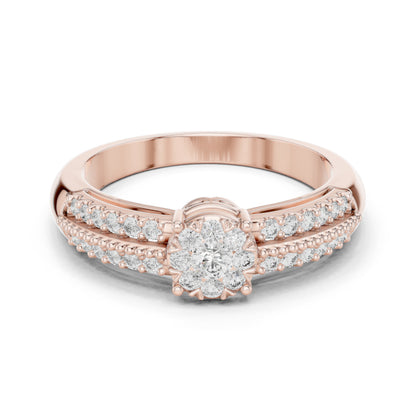 14K Yellow Gold Round Lab-Grown Diamond Engagement Ring for Women | Pure Carat