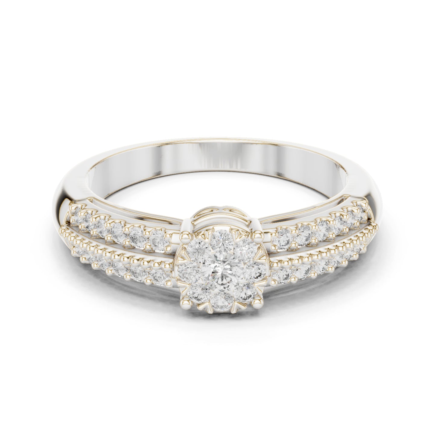 14K Yellow Gold Round Lab-Grown Diamond Engagement Ring for Women | Pure Carat
