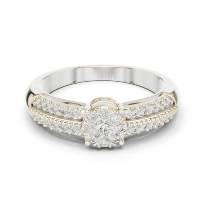 14K Yellow Gold Round Lab-Grown Diamond Engagement Ring for Women | Pure Carat