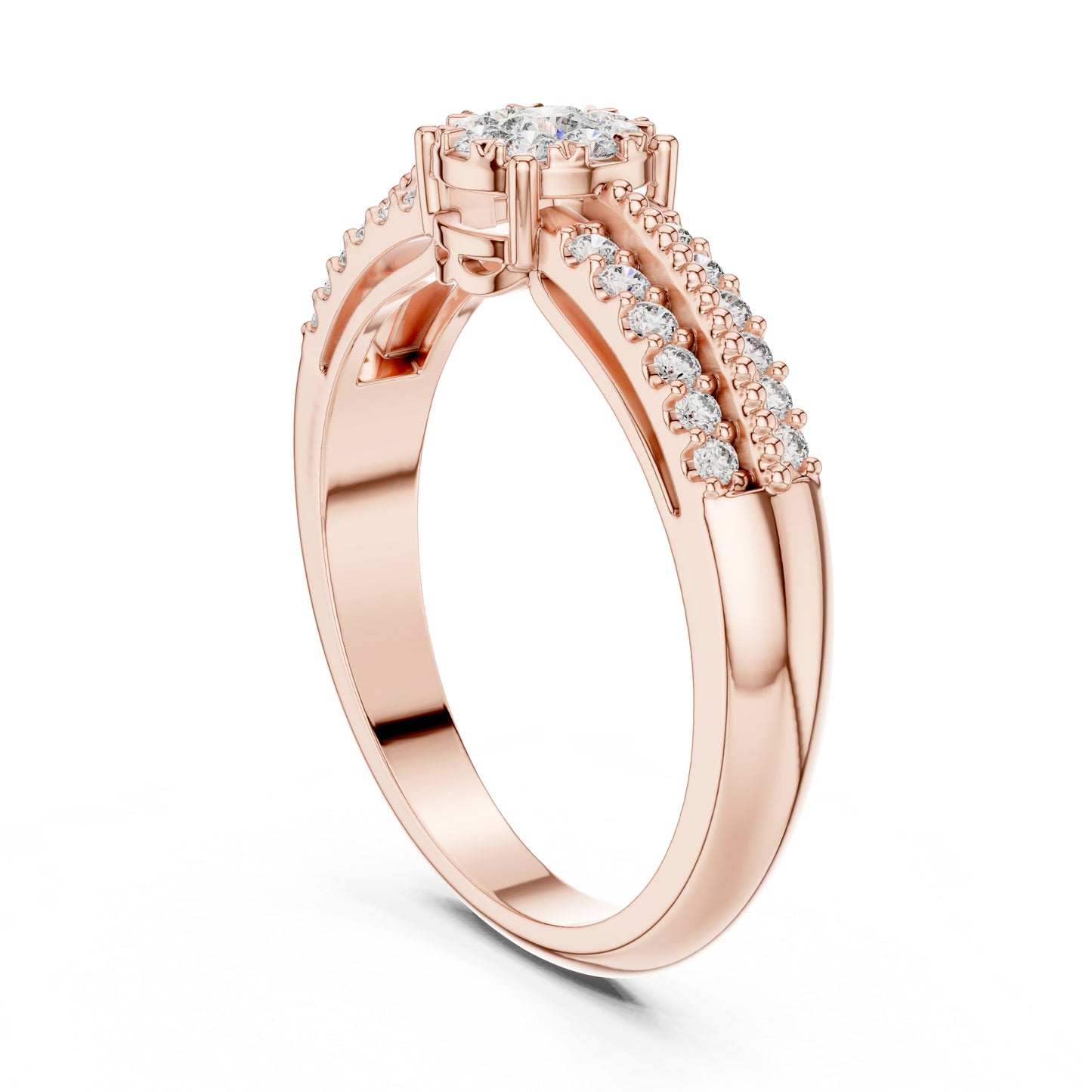 14K Yellow Gold Round Lab-Grown Diamond Engagement Ring for Women | Pure Carat