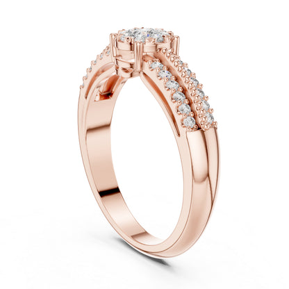 14K Yellow Gold Round Lab-Grown Diamond Engagement Ring for Women | Pure Carat