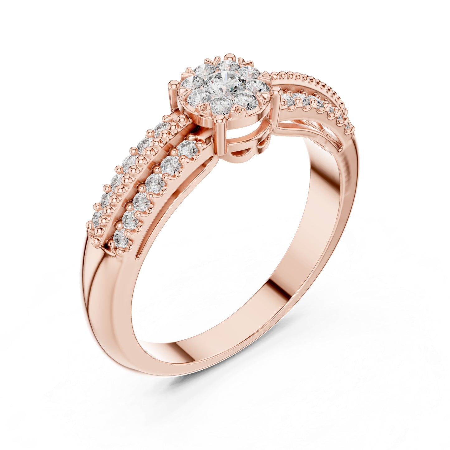 14K Yellow Gold Round Lab-Grown Diamond Engagement Ring for Women | Pure Carat