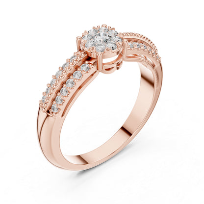 14K Yellow Gold Round Lab-Grown Diamond Engagement Ring for Women | Pure Carat
