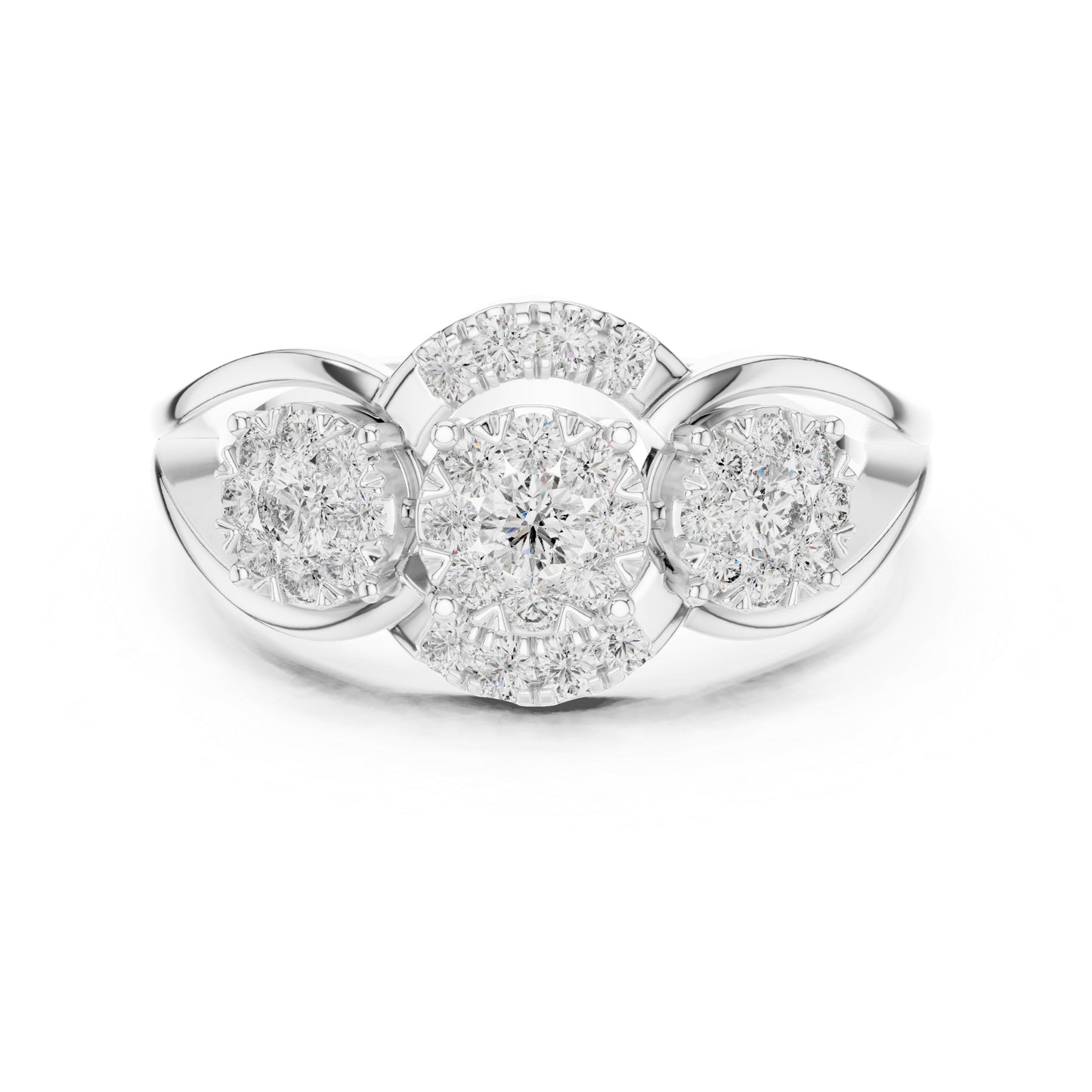 18K Rose Gold Round Lab-Grown Diamond Drop Ring for Women | Party Wear | Pure Carat