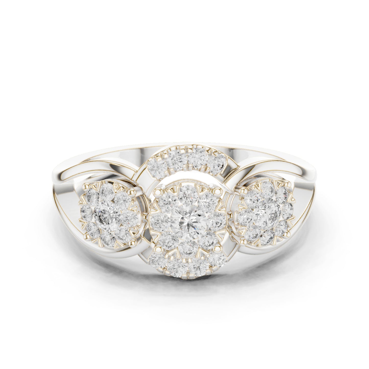 18K Rose Gold Round Lab-Grown Diamond Drop Ring for Women | Party Wear | Pure Carat