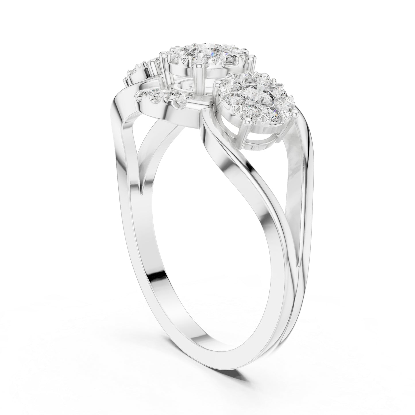 18K Rose Gold Round Lab-Grown Diamond Drop Ring for Women | Party Wear | Pure Carat