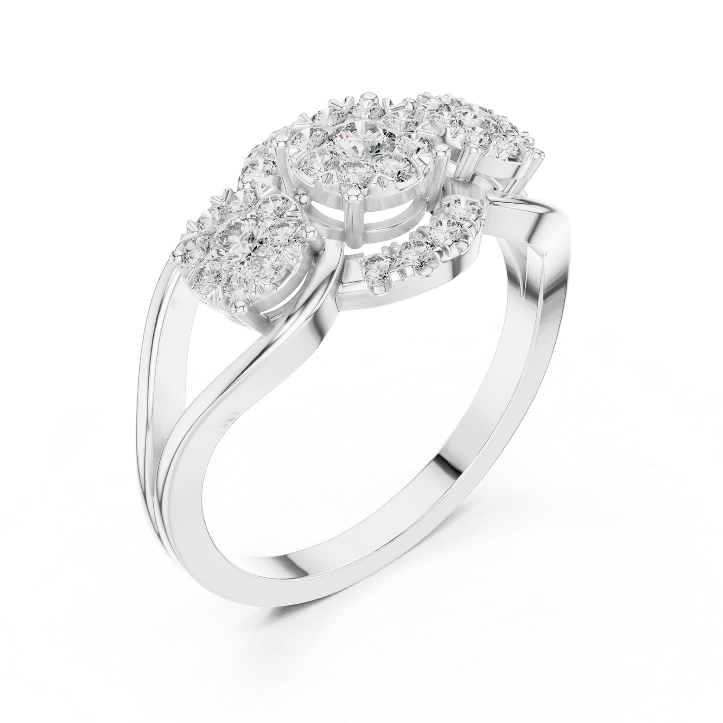 18K Rose Gold Round Lab-Grown Diamond Drop Ring for Women | Party Wear | Pure Carat