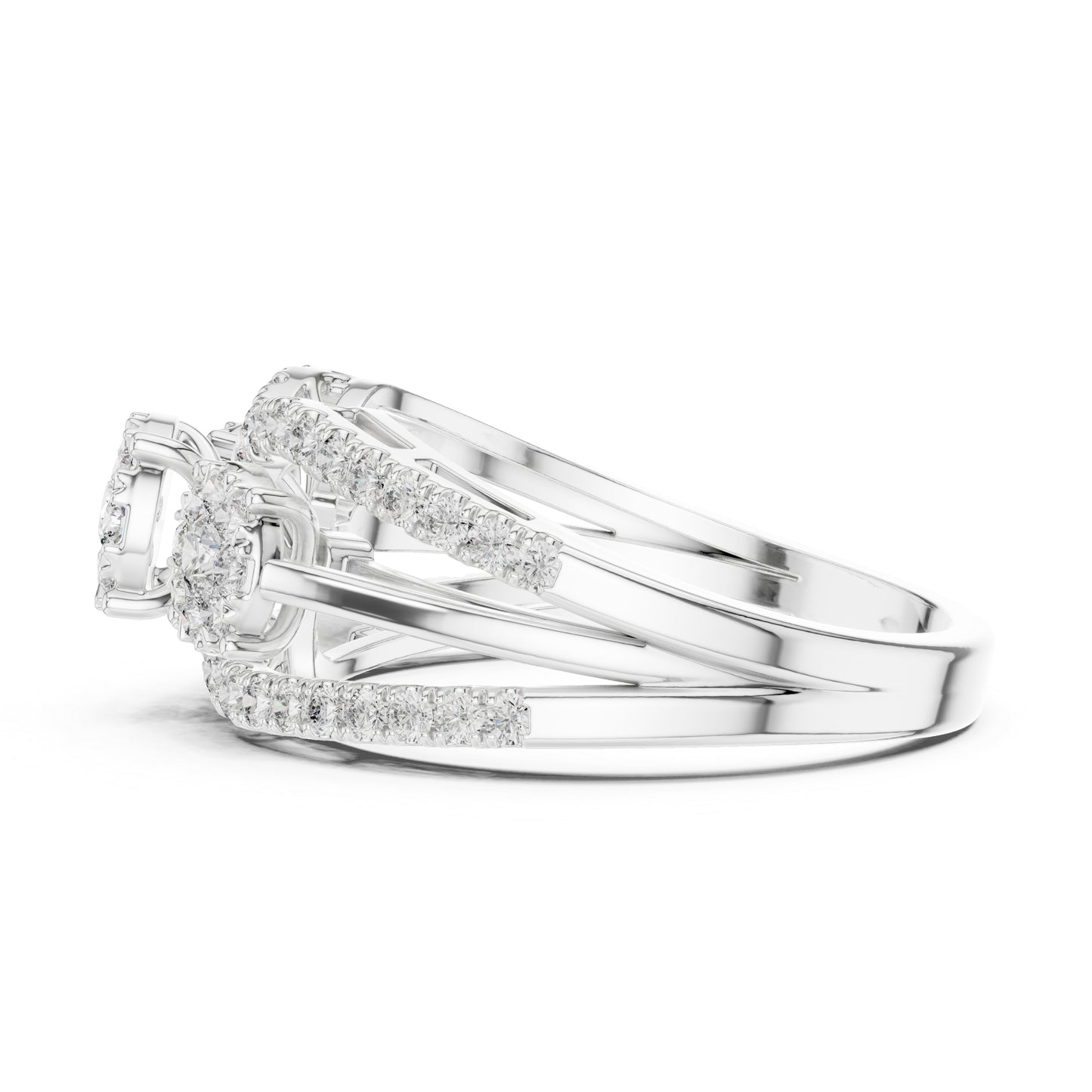 14K White Gold Round Lab-Grown Diamond Bridal Ring for Women | Pure Carat