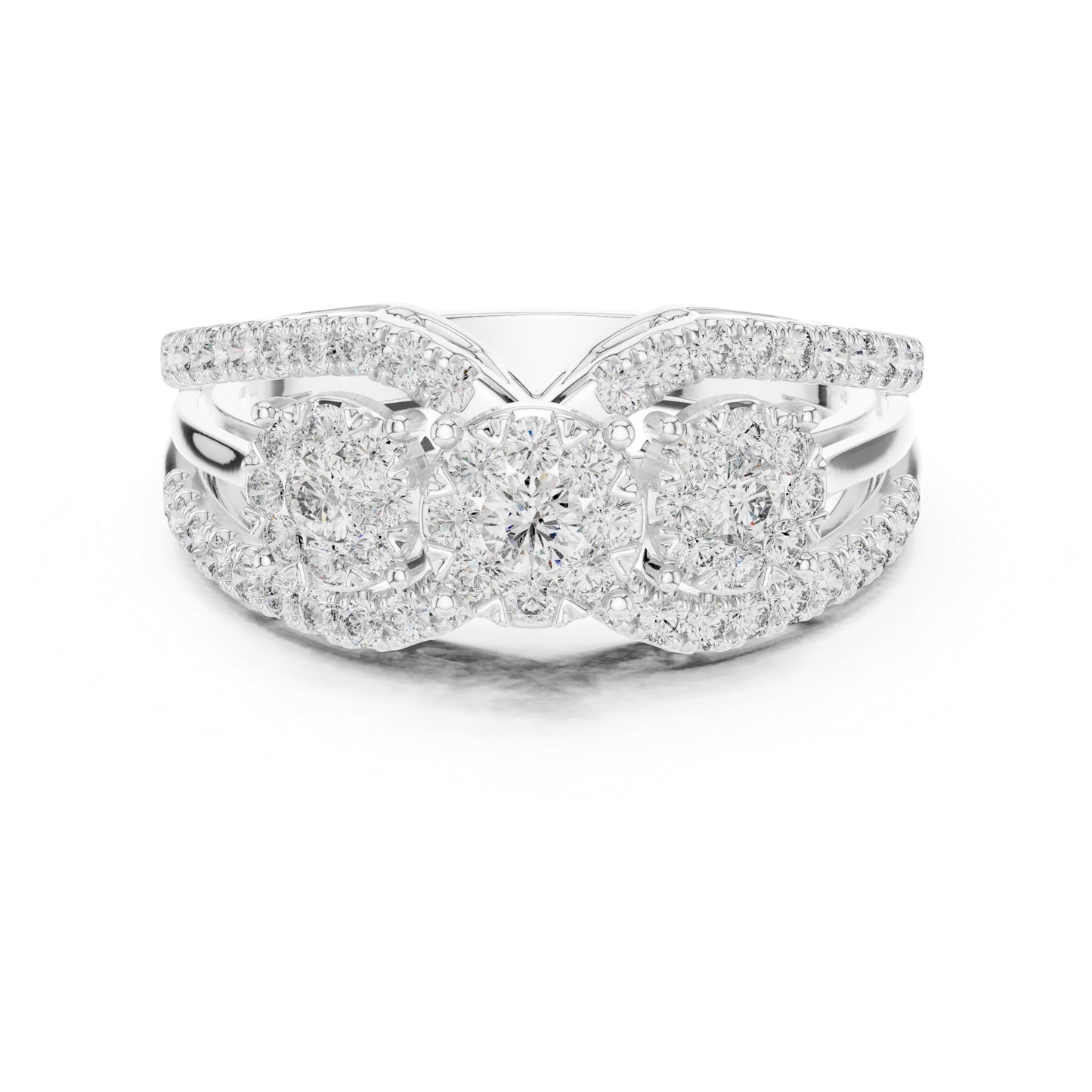 14K White Gold Round Lab-Grown Diamond Bridal Ring for Women | Pure Carat