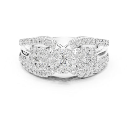 14K White Gold Round Lab-Grown Diamond Bridal Ring for Women | Pure Carat