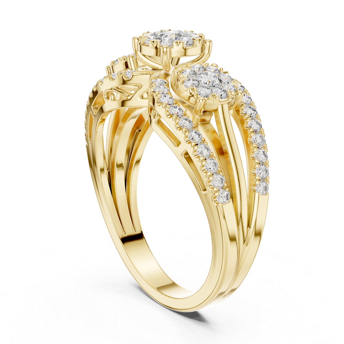 14K White Gold Round Lab-Grown Diamond Bridal Ring for Women | Pure Carat