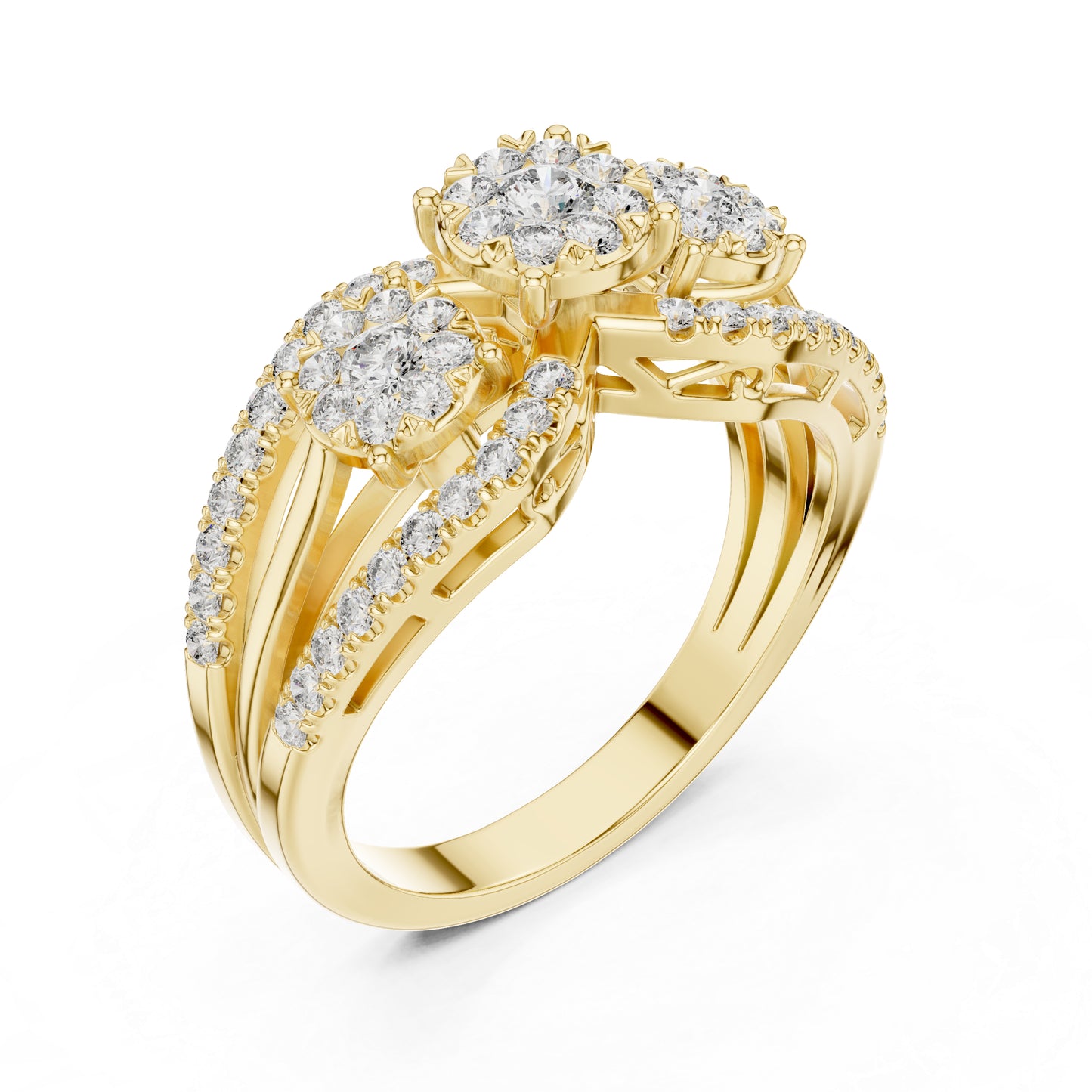 14K White Gold Round Lab-Grown Diamond Bridal Ring for Women | Pure Carat