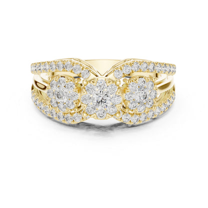 14K White Gold Round Lab-Grown Diamond Bridal Ring for Women | Pure Carat