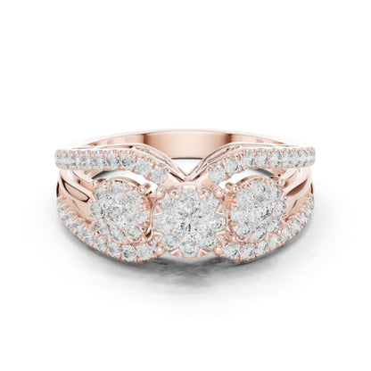 14K White Gold Round Lab-Grown Diamond Bridal Ring for Women | Pure Carat