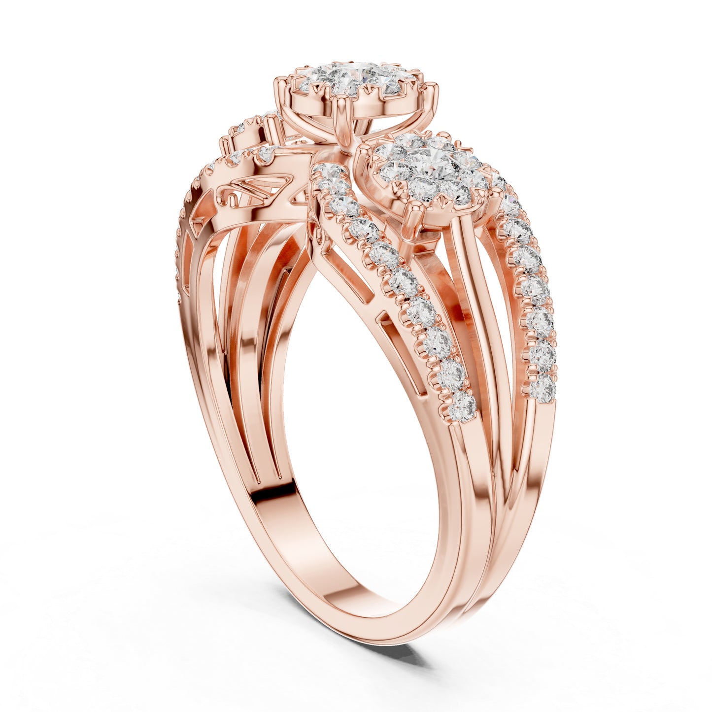 14K White Gold Round Lab-Grown Diamond Bridal Ring for Women | Pure Carat