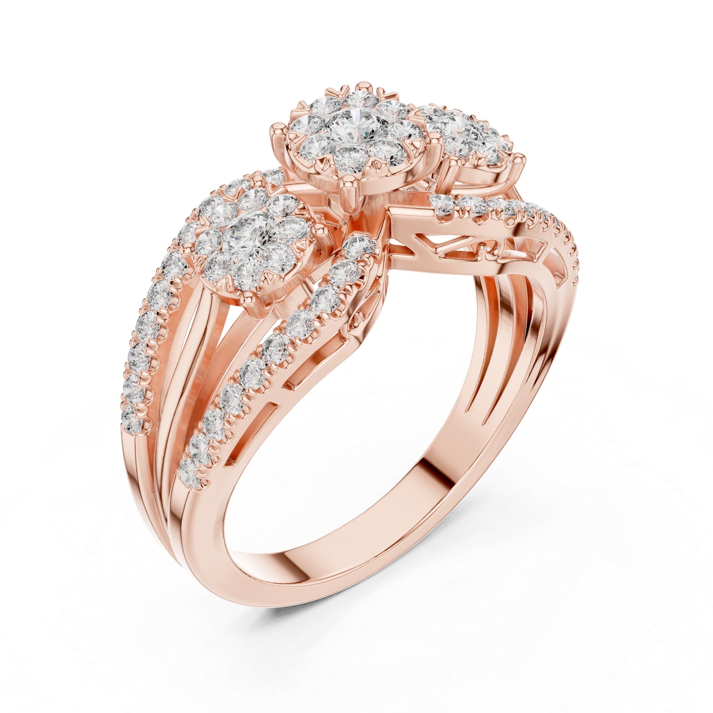 14K White Gold Round Lab-Grown Diamond Bridal Ring for Women | Pure Carat