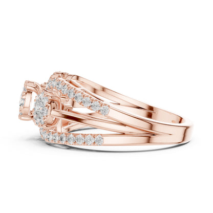 14K White Gold Round Lab-Grown Diamond Bridal Ring for Women | Pure Carat