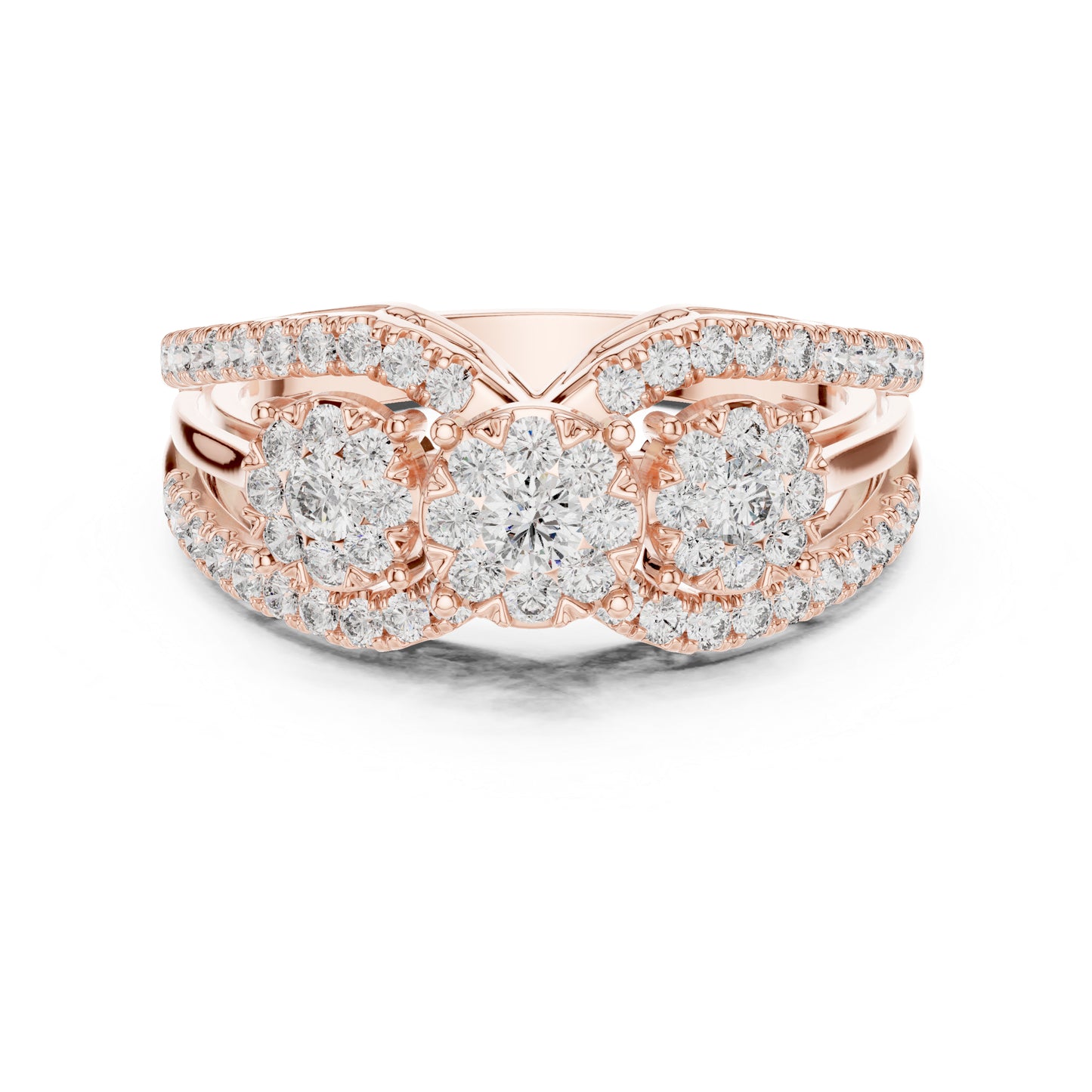 14K White Gold Round Lab-Grown Diamond Bridal Ring for Women | Pure Carat