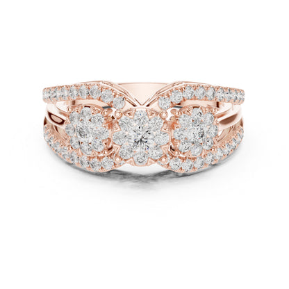 14K White Gold Round Lab-Grown Diamond Bridal Ring for Women | Pure Carat