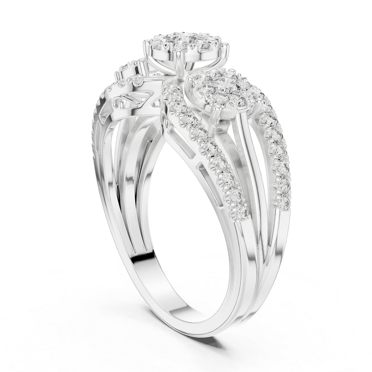 14K White Gold Round Lab-Grown Diamond Bridal Ring for Women | Pure Carat