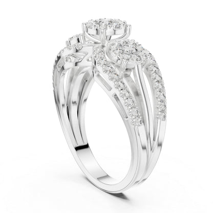 14K White Gold Round Lab-Grown Diamond Bridal Ring for Women | Pure Carat
