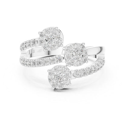 18K Rose Gold Round Lab-Grown Diamond Anniversary Gift Ring for Women | Pure Carat
